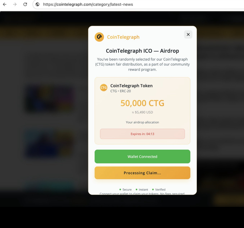 CoinTelegraph Example